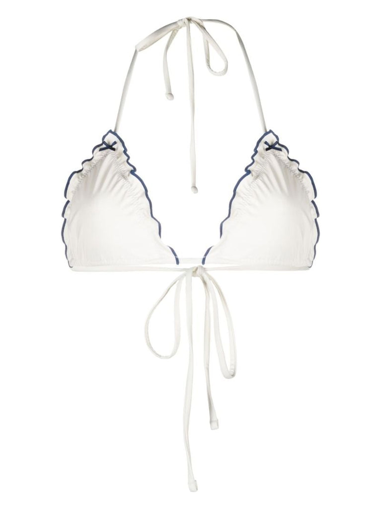 White Tidal Thermal Halterneck Bikini Top