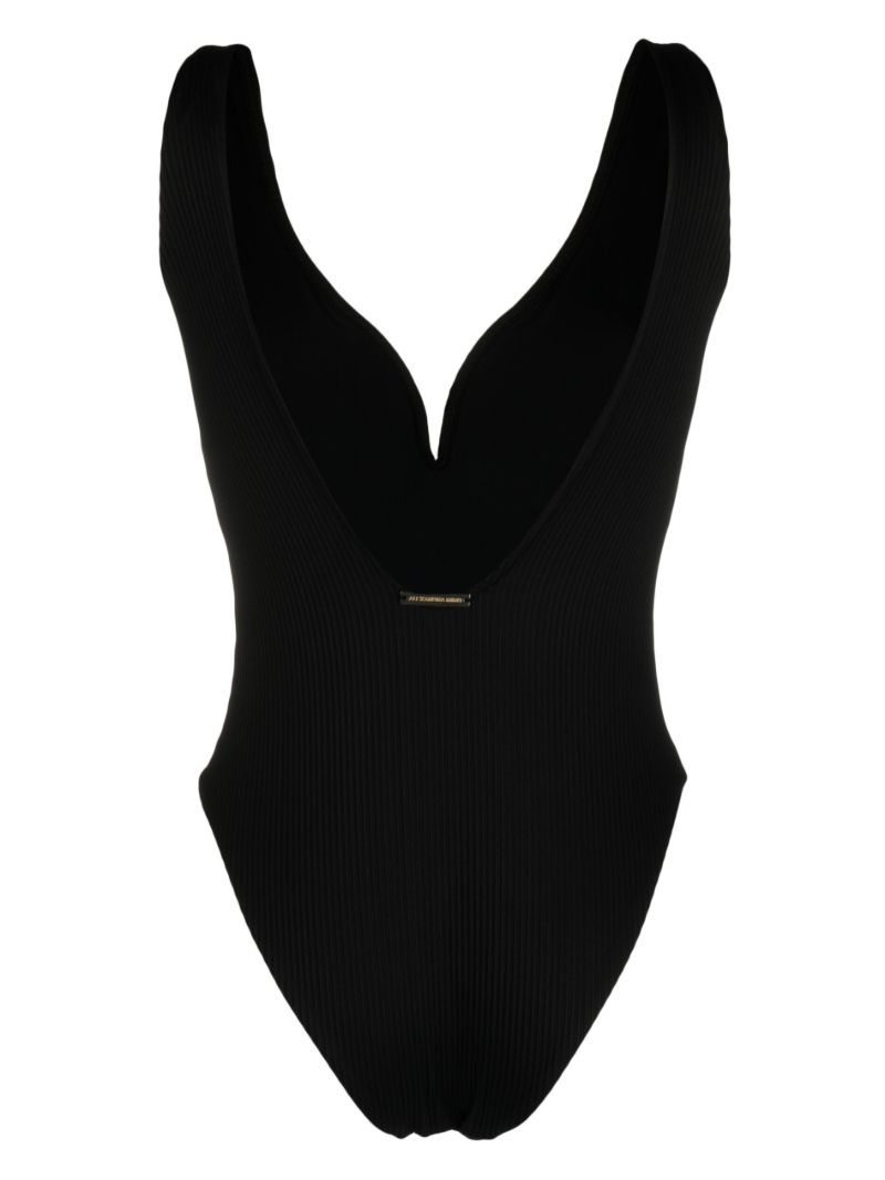 Black Kiki Plunging V-neck Swimsuit