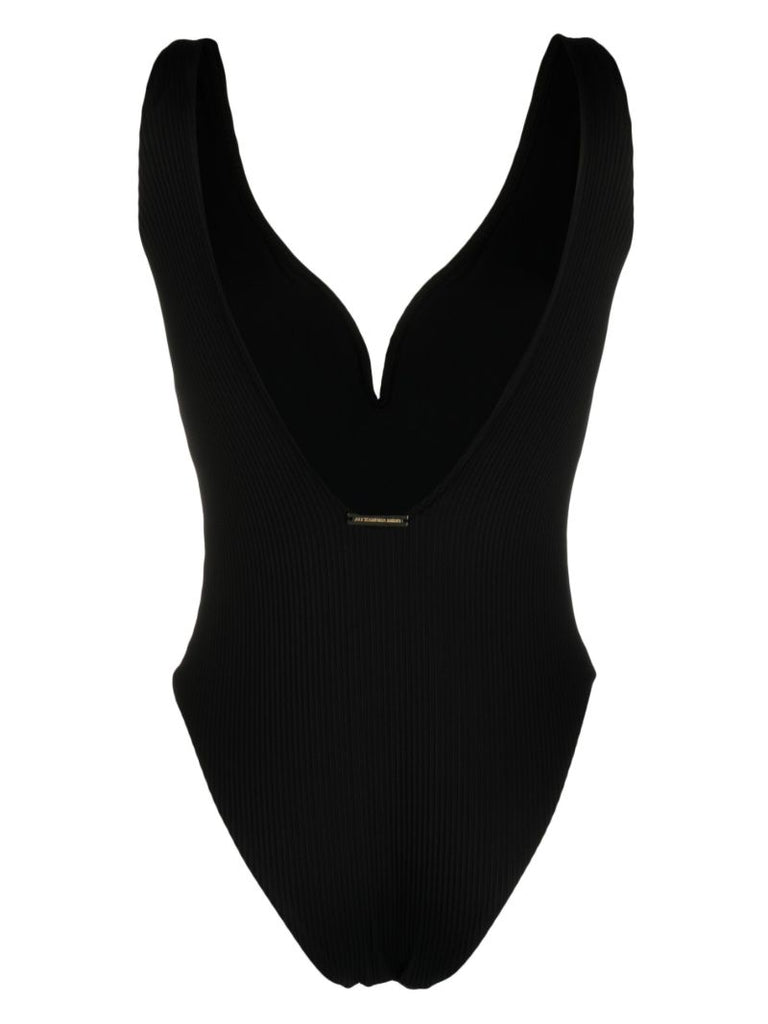 Black Kiki Plunging V-neck Swimsuit
