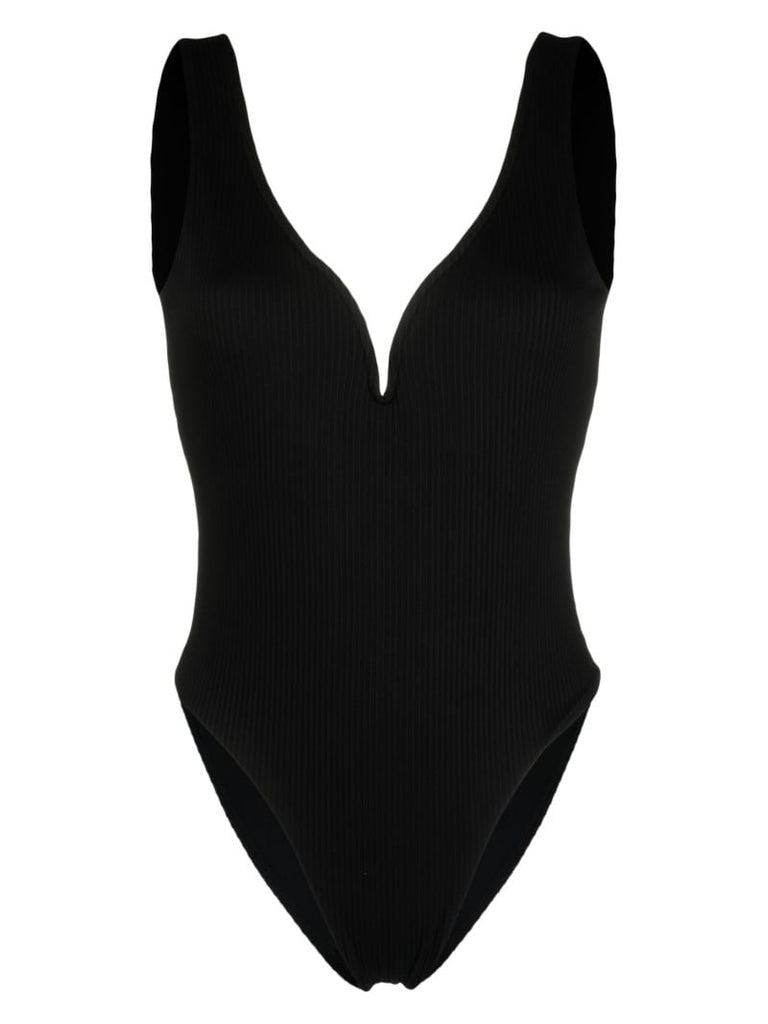 Black Kiki Plunging V-neck Swimsuit