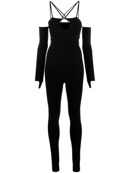Black Cut-out Jumpsuit