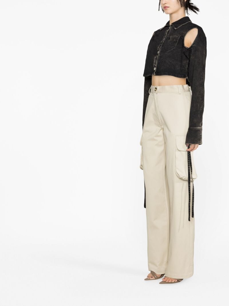 Black Cut-out Cropped Jacket