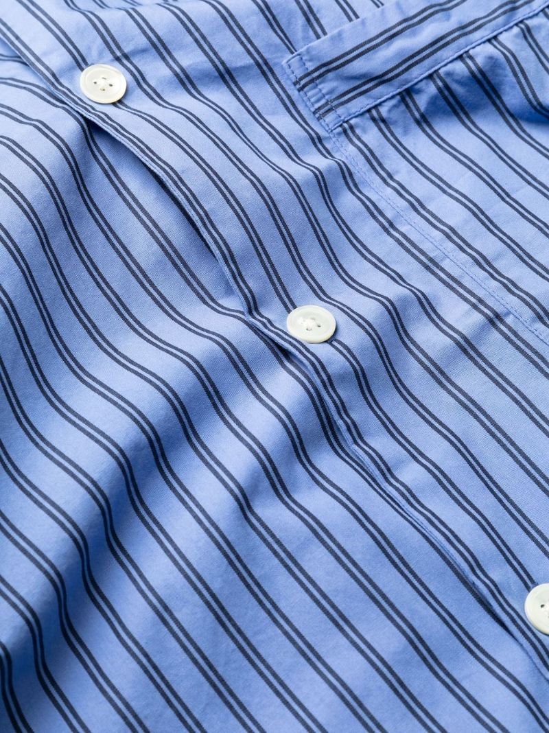 Blue Striped Organic Cotton Pyjama Shirt