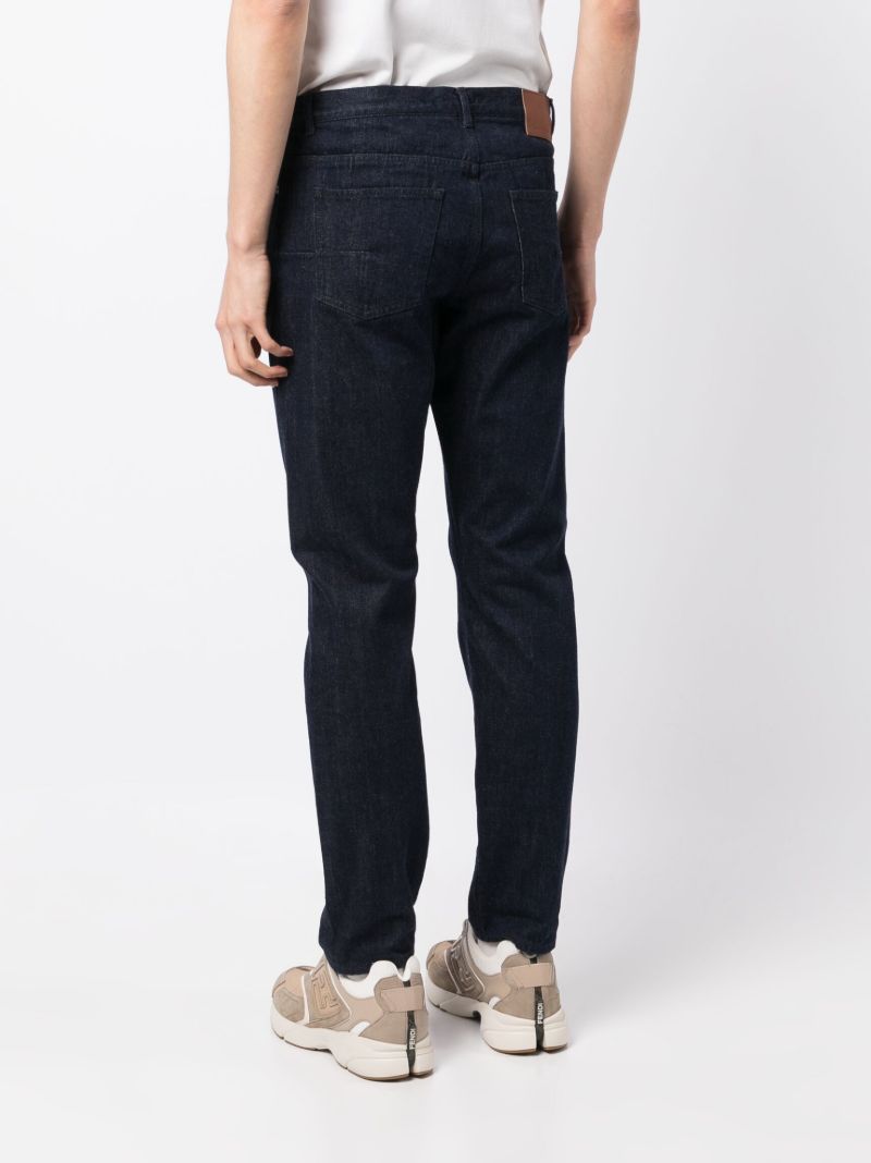 Blue Mid Rise Slim Fit Jeans