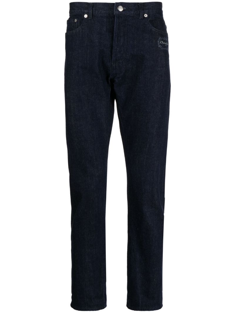 Blue Mid Rise Slim Fit Jeans