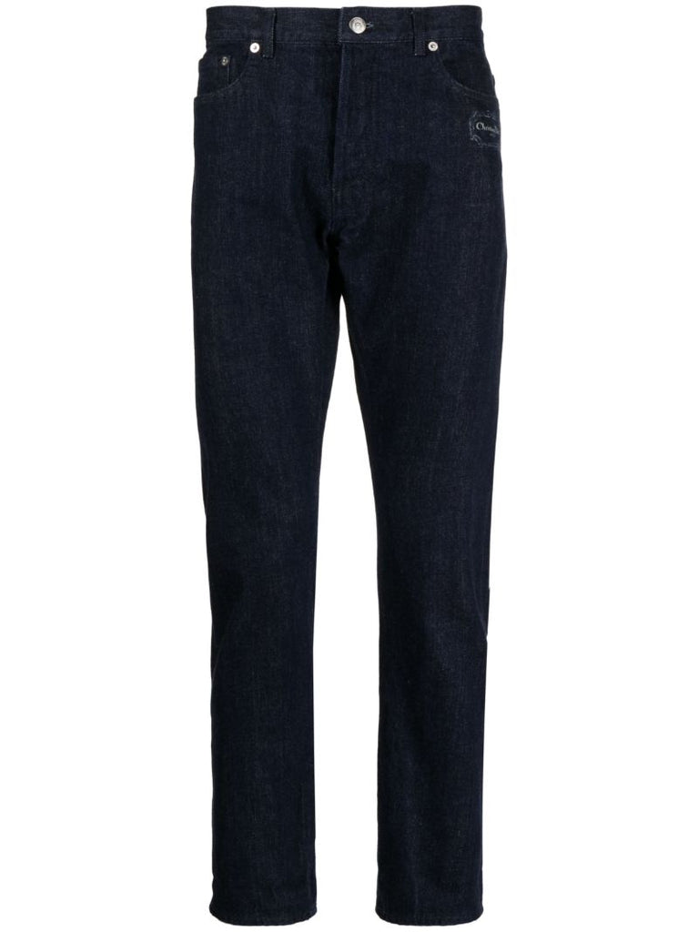 Blue Mid Rise Slim Fit Jeans
