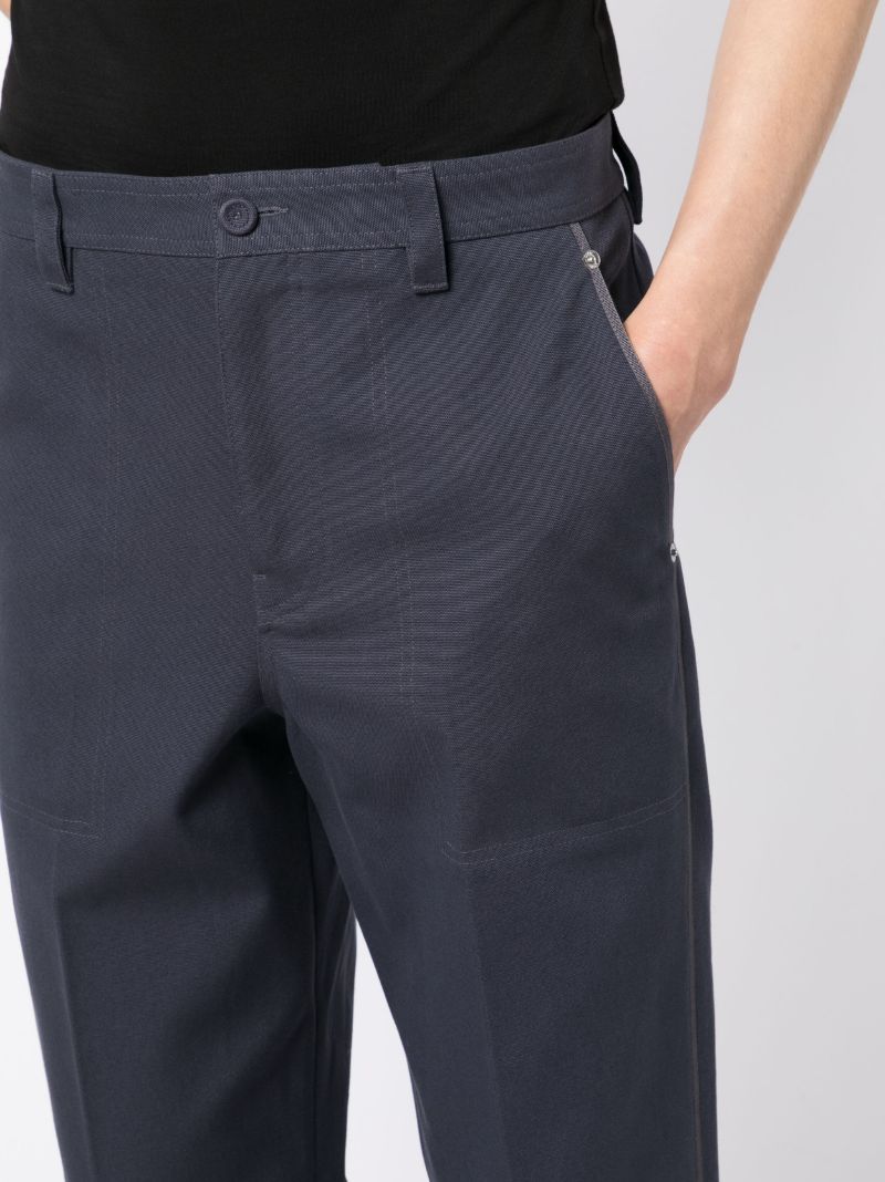Grey Cropped Gardener's Trousers