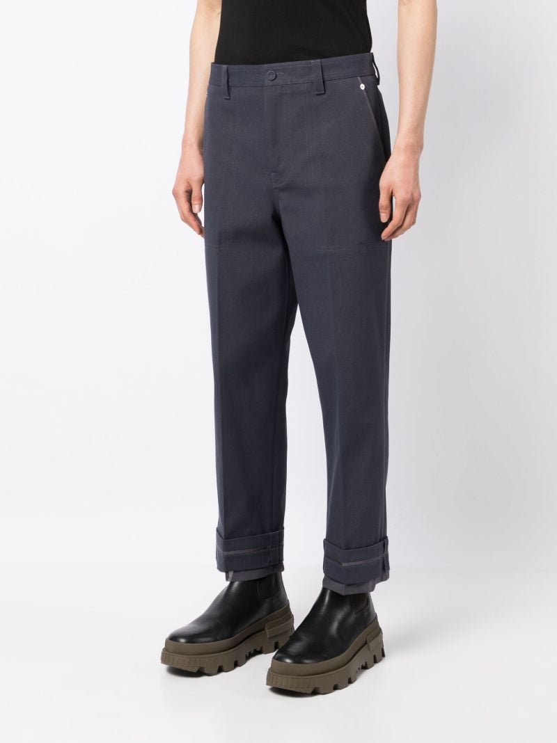 Grey Cropped Gardener's Trousers