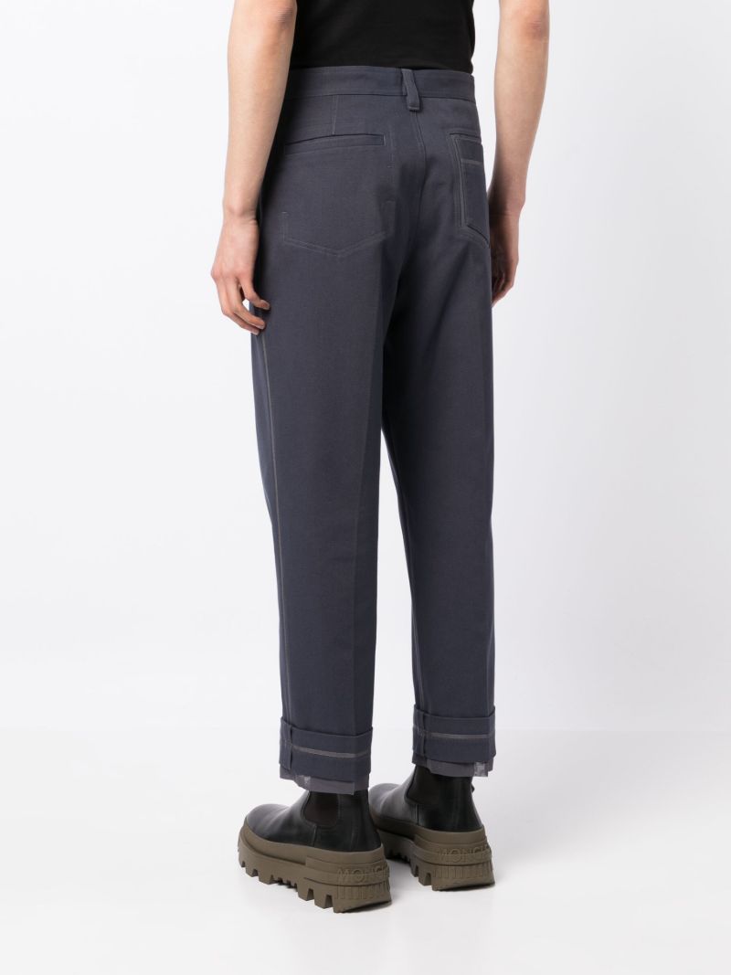 Grey Cropped Gardener's Trousers