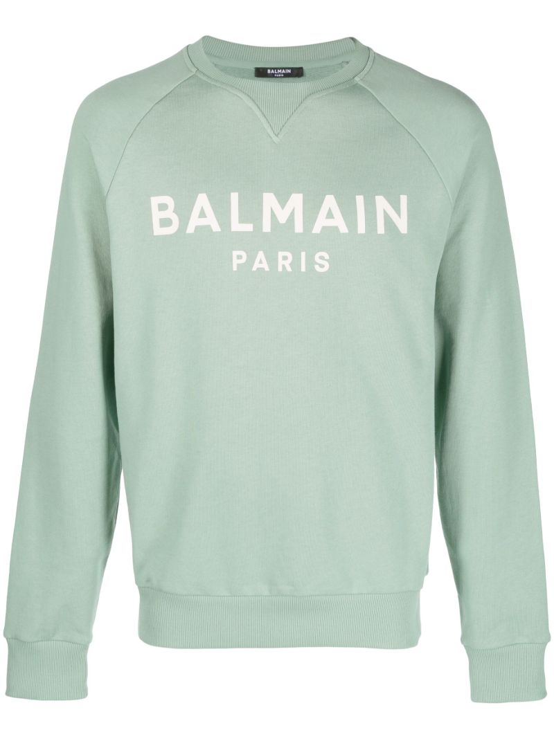 Green Logo Cotton Sweatshirt