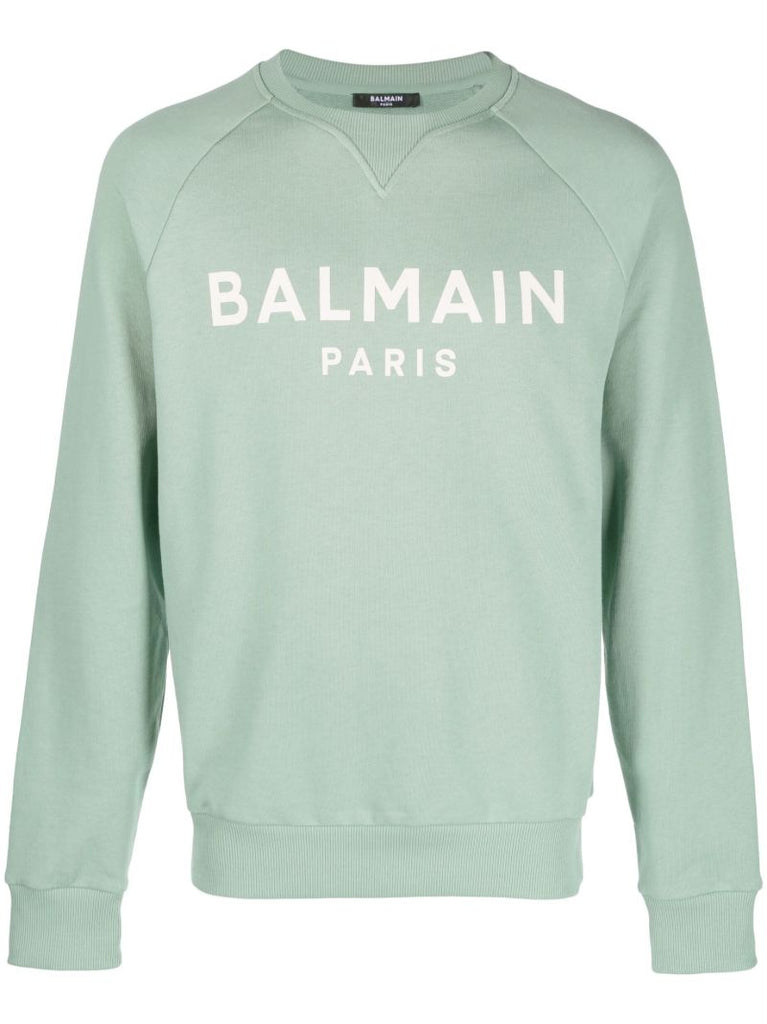 Green Logo Cotton Sweatshirt