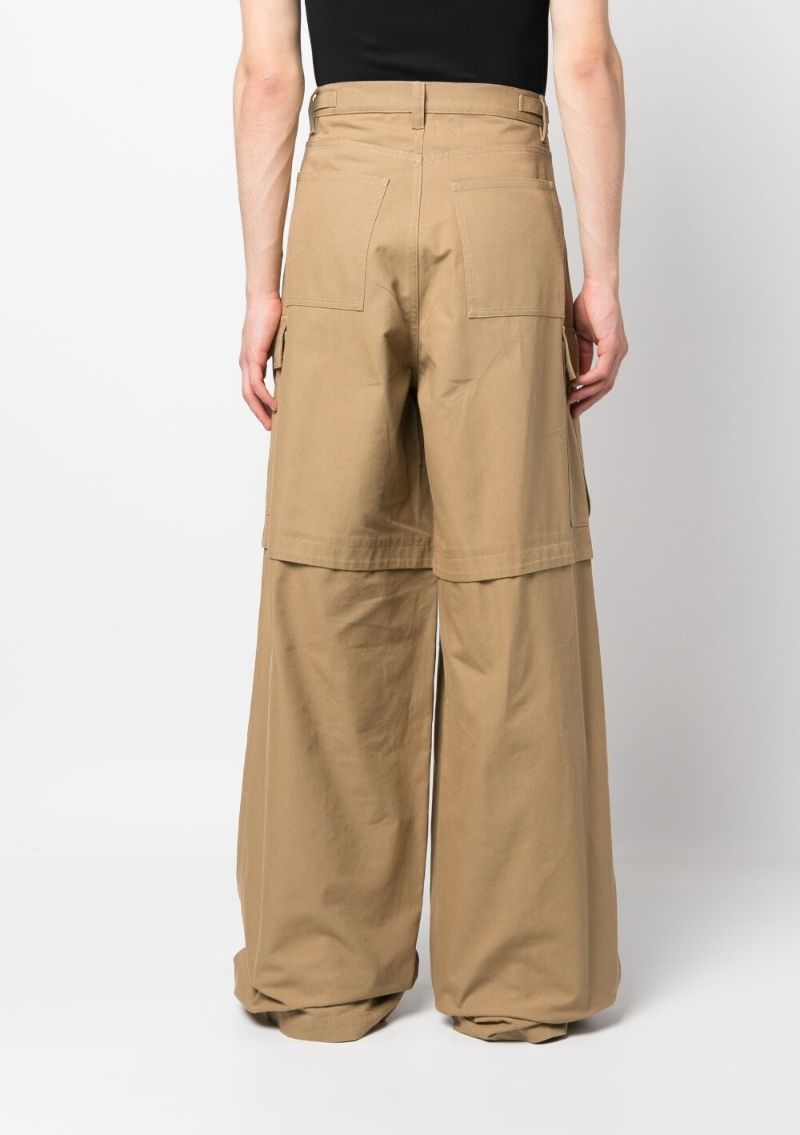 Brown Wide Leg Cargo Trousers