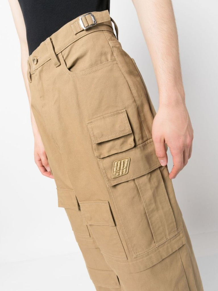 Brown Wide Leg Cargo Trousers