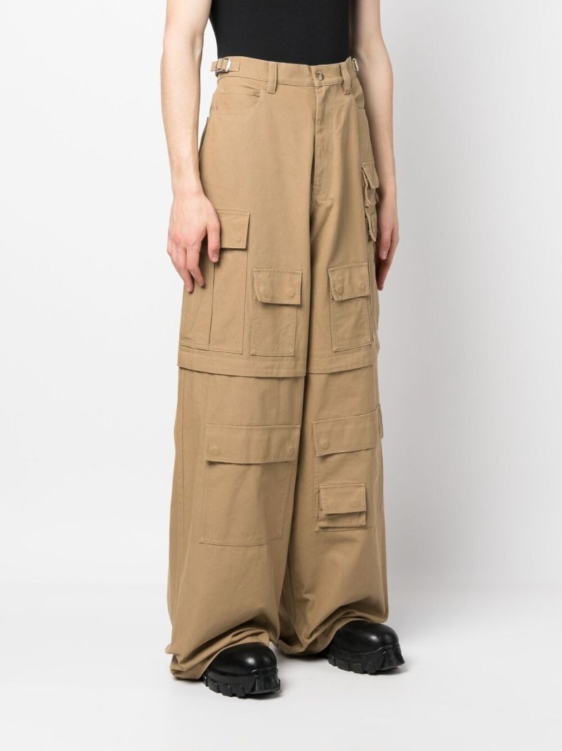 Brown Wide Leg Cargo Trousers