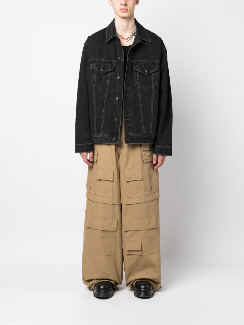 Brown Wide Leg Cargo Trousers