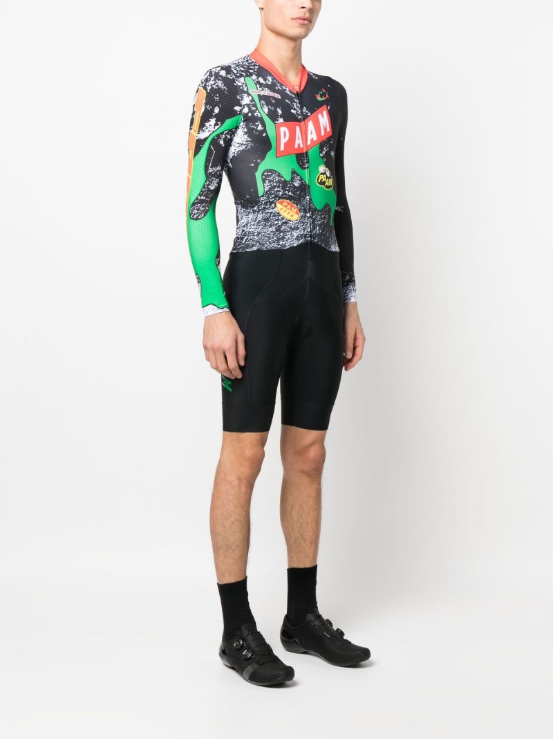 X P.a.m. Black Logo Cycling Skin Suit