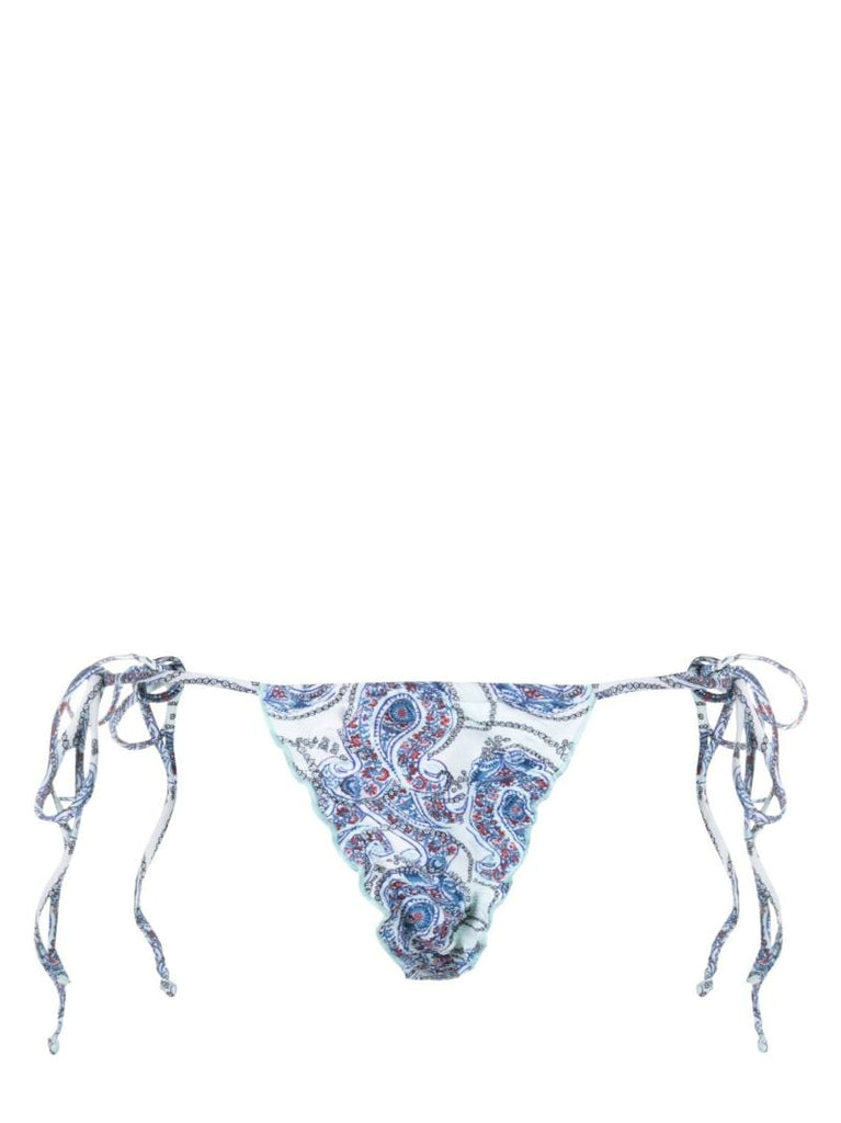 Blue Tidal Shine Paisley Print Bikini Bottoms