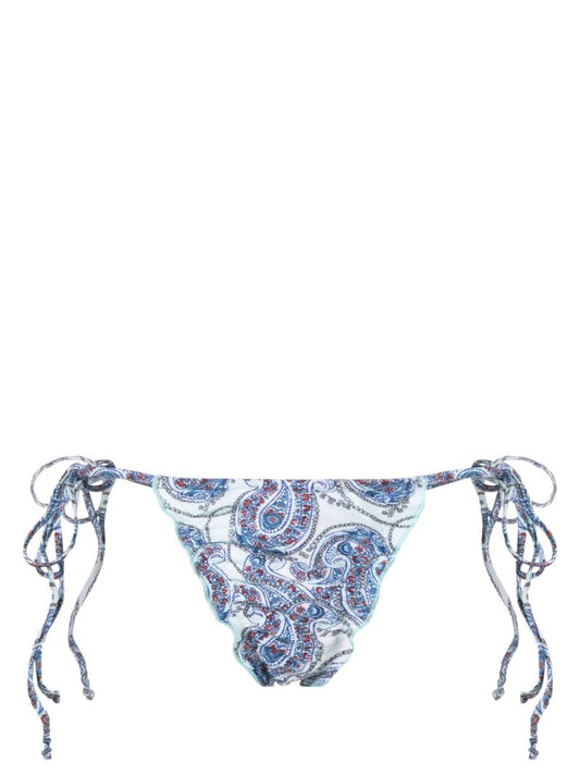Blue Tidal Shine Paisley Print Bikini Bottoms
