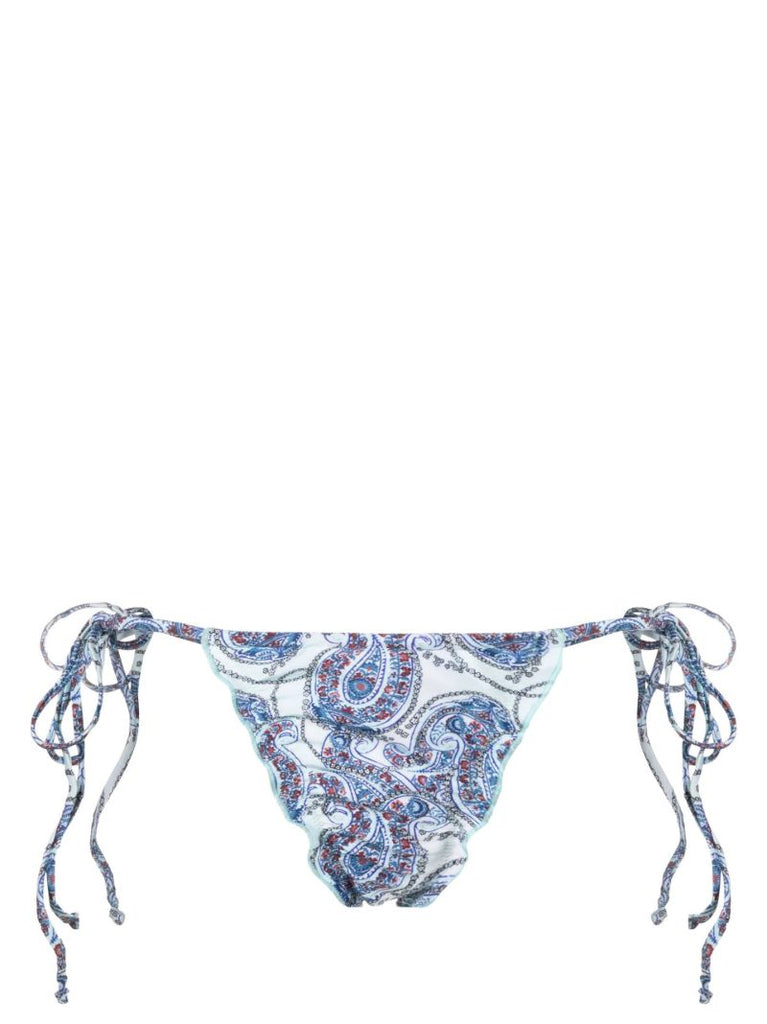 Blue Tidal Shine Paisley Print Bikini Bottoms
