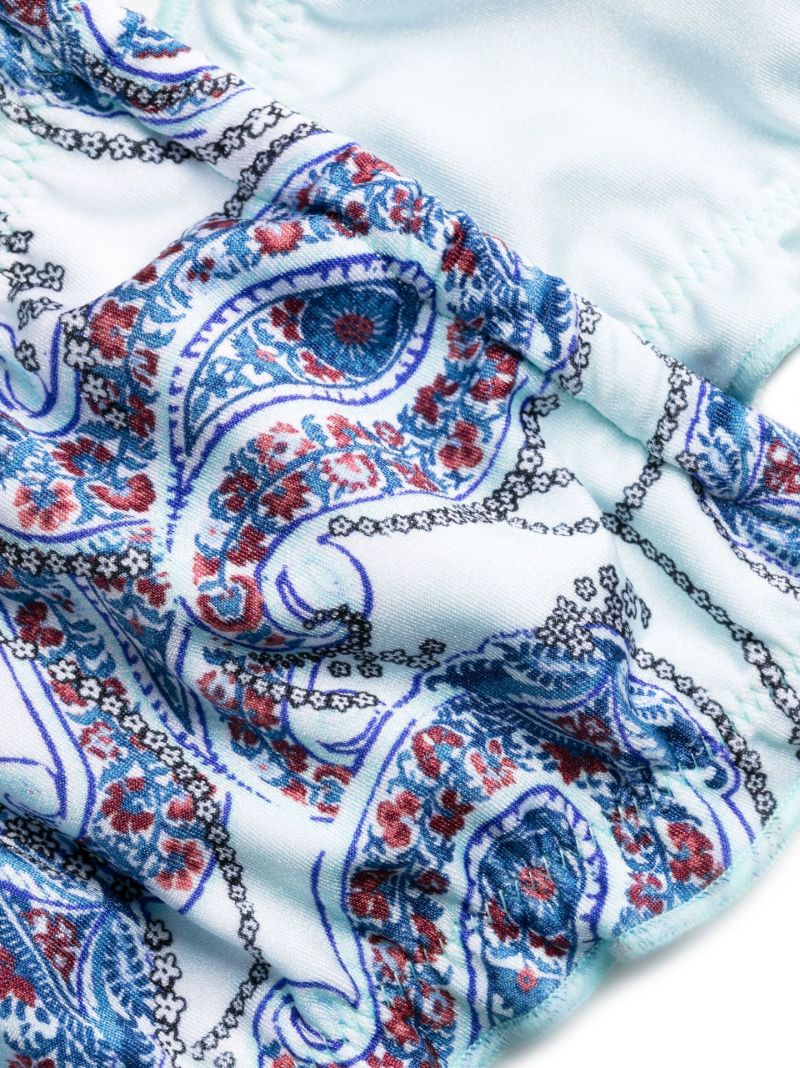 Blue Tidal Shine Paisley Print Bikini Bottoms