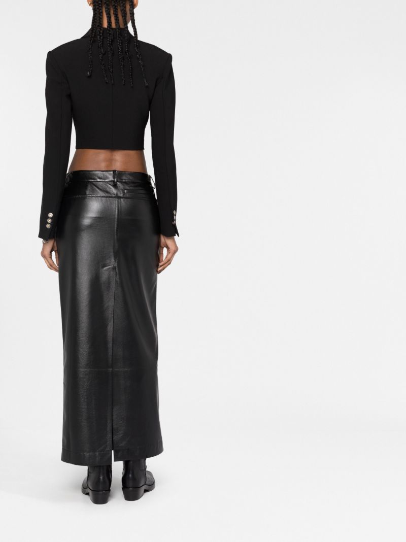 Black Interloop Cut-out Cropped Blazer