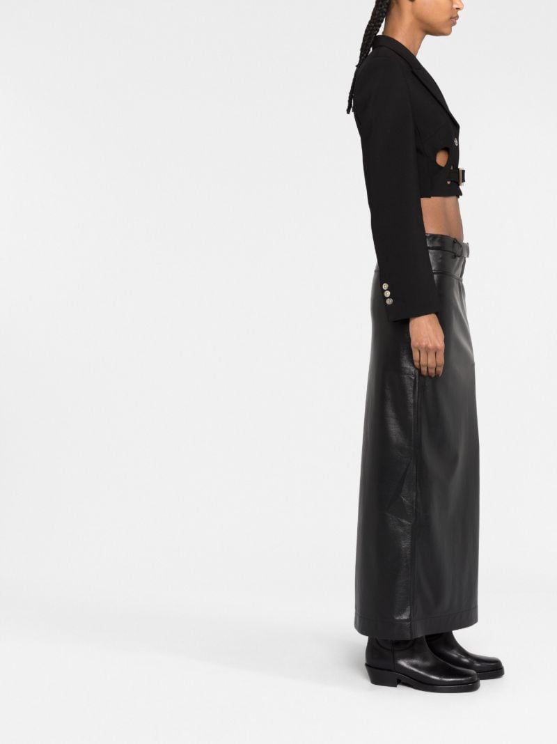Black Interloop Cut-out Cropped Blazer
