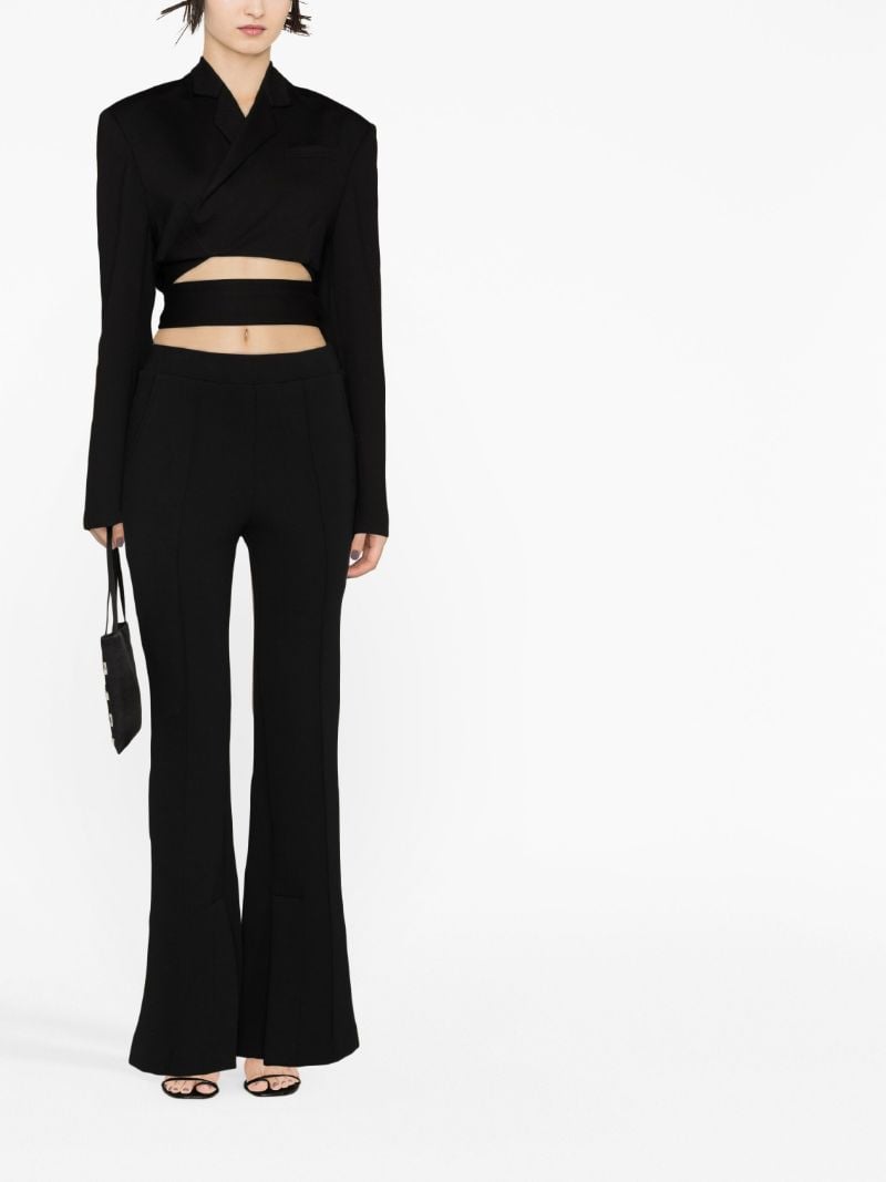 Black Cut-out Cropped Blazer