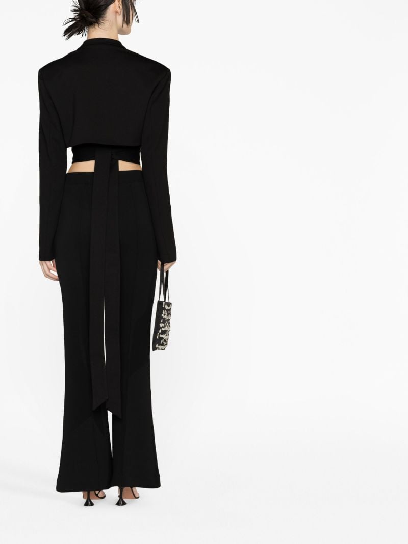 Black Cut-out Cropped Blazer