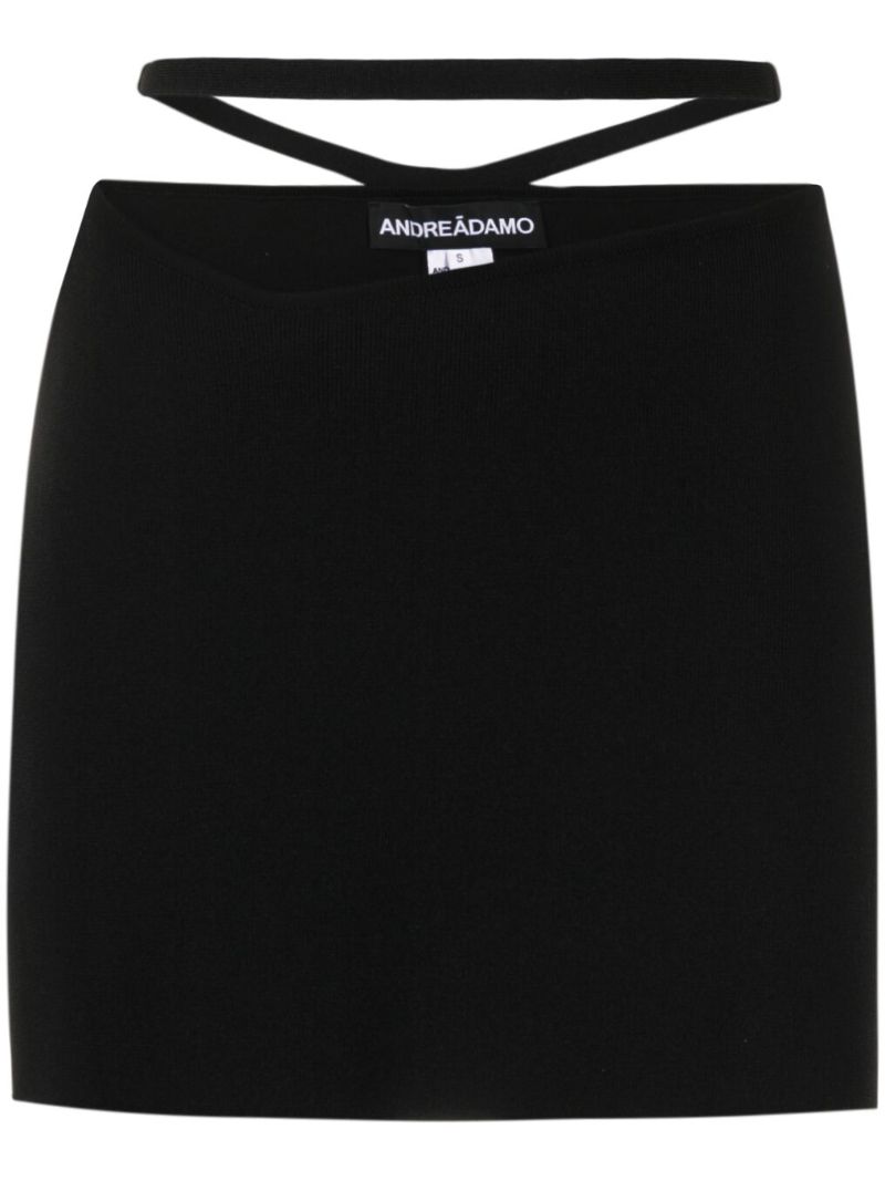 Black Cut-out Mini Skirt