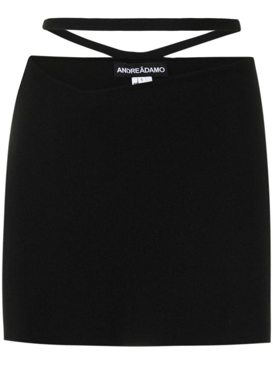 Black Cut-out Mini Skirt