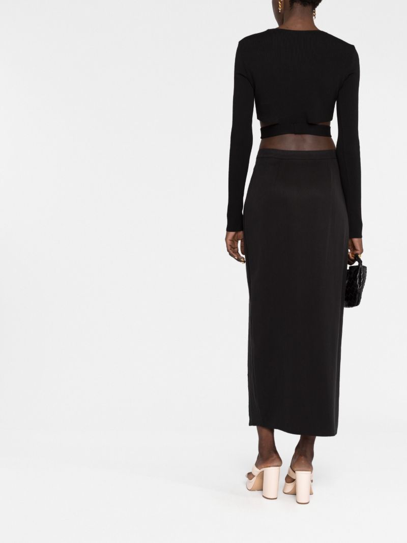 Black Cut-out Cropped Top
