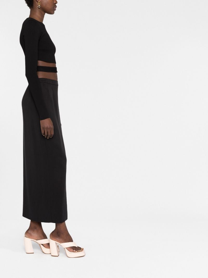 Black Cut-out Cropped Top