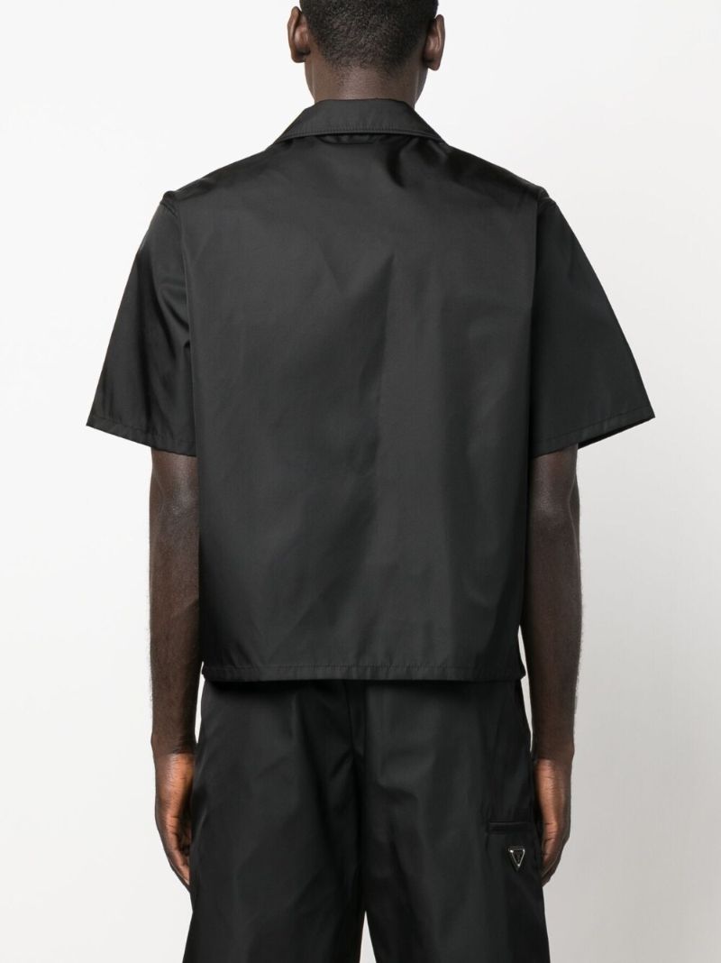 Black Re-nylon Short-sleeved Cargo Shirt