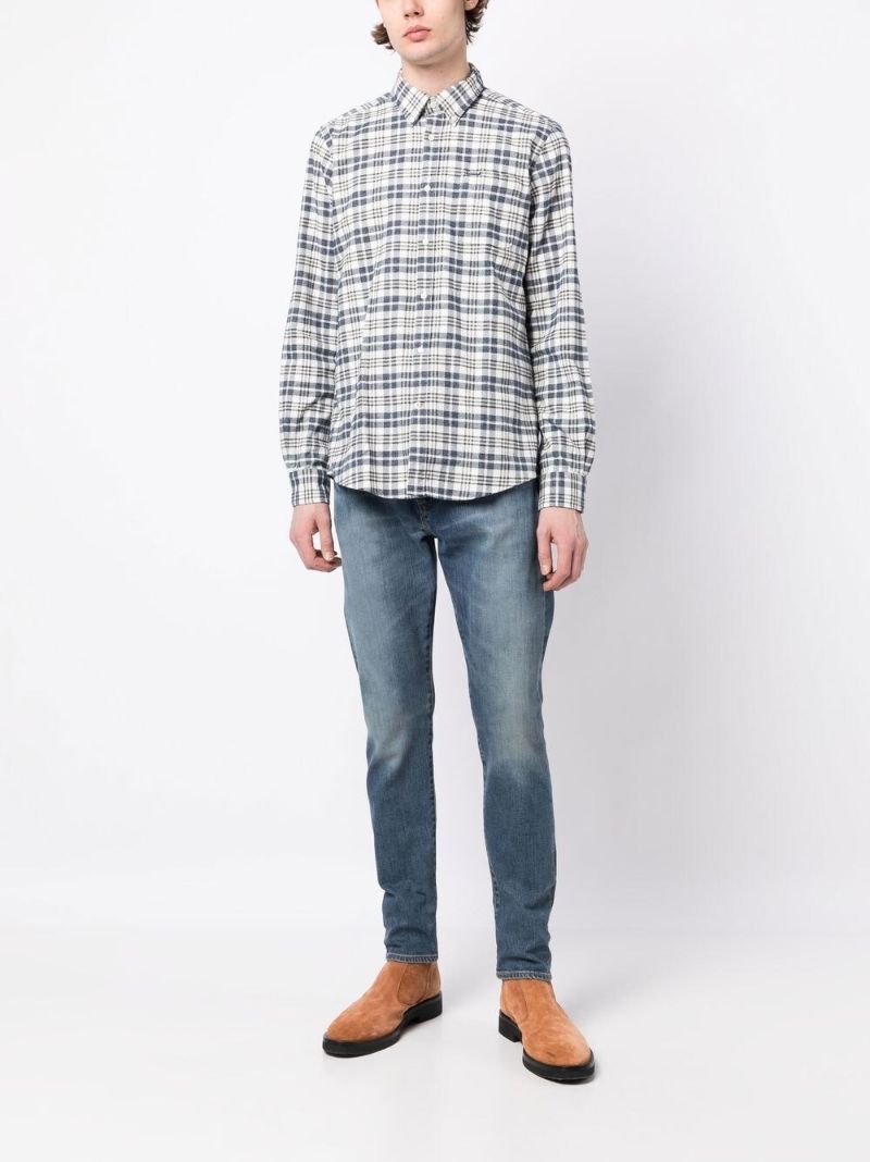 Blue Checked Cotton Shirt