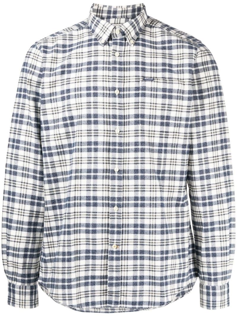 Blue Checked Cotton Shirt