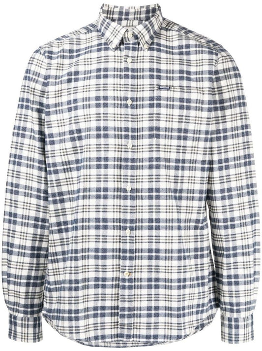 Blue Checked Cotton Shirt