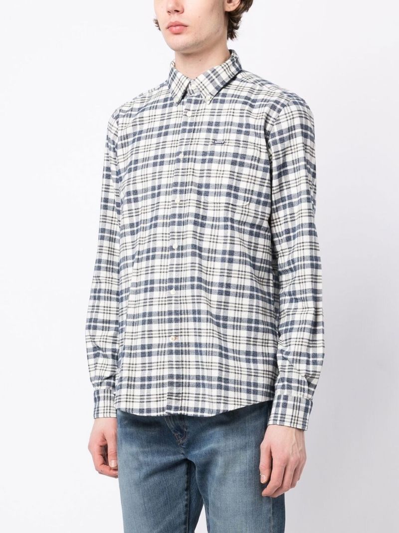 Blue Checked Cotton Shirt