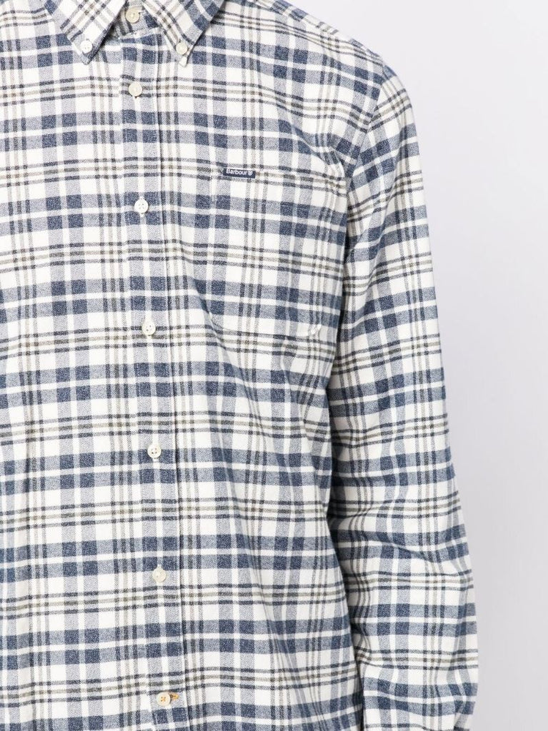Blue Checked Cotton Shirt