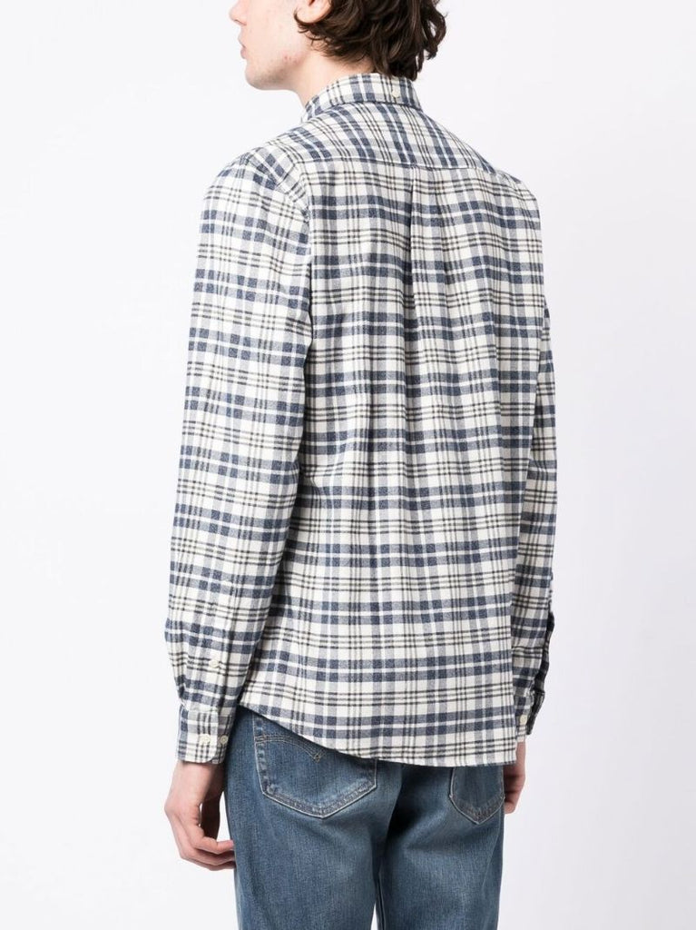 Blue Checked Cotton Shirt