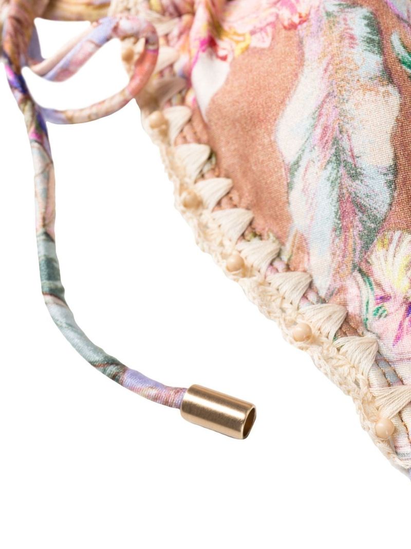 Brown Cira Floral Print Bikini