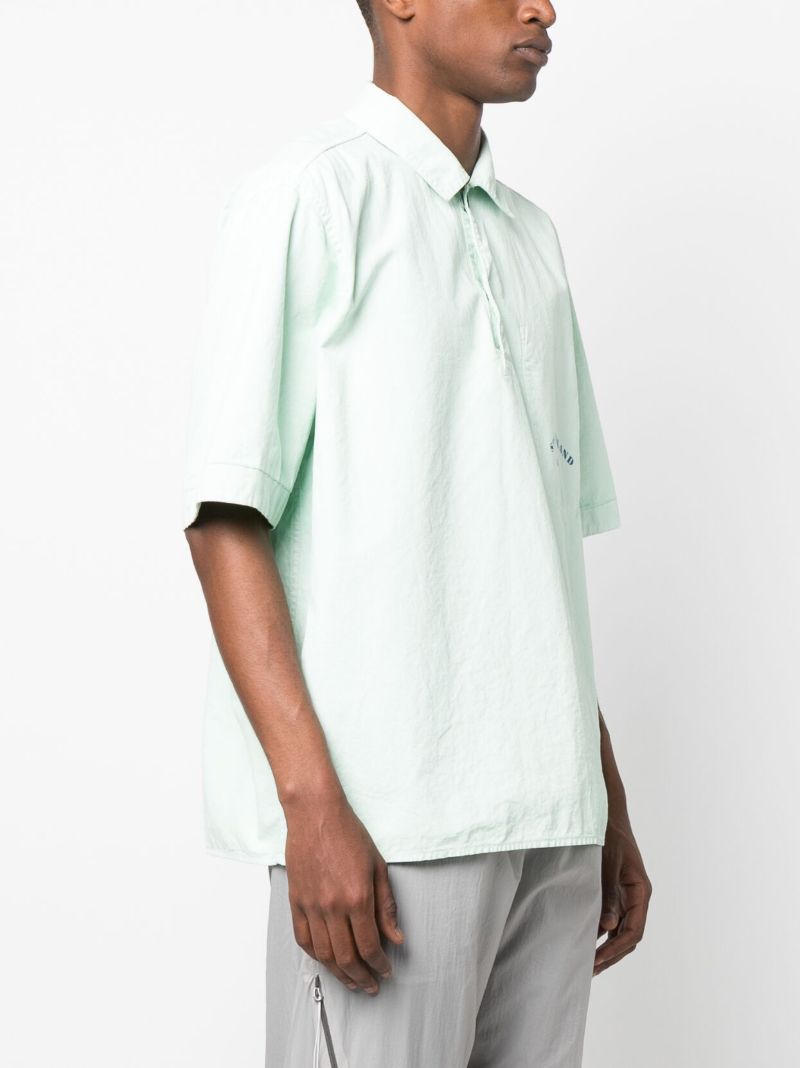 Green Logo Print Polo Shirt