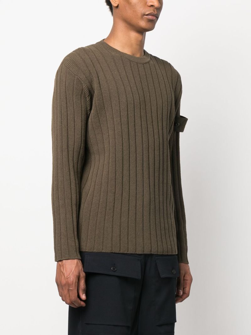 Green Ghost Ribbed-knit Sweater