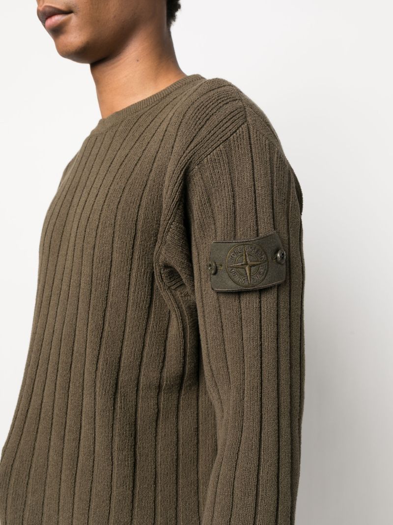 Green Ghost Ribbed-knit Sweater
