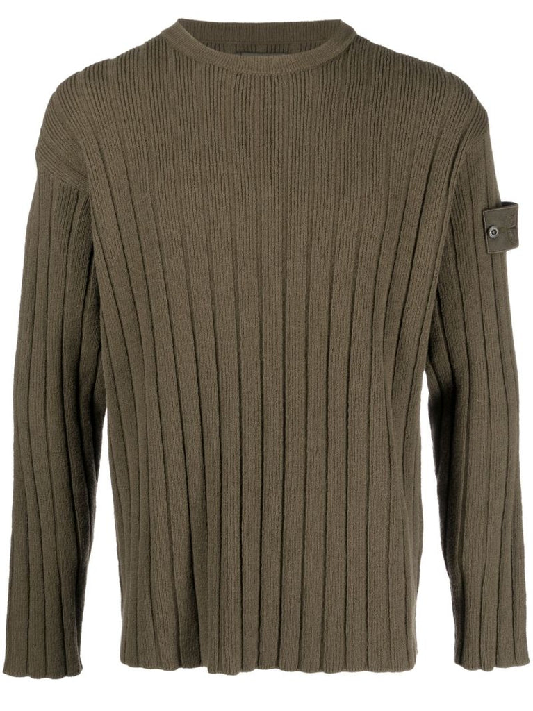 Green Ghost Ribbed-knit Sweater