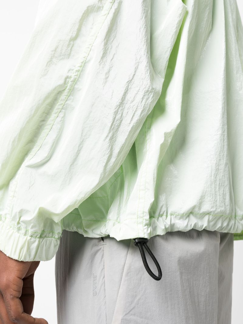 Green Contrast Hood Blouson Jacket