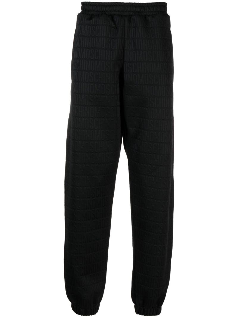 Black All-over Logo-print Track Pants