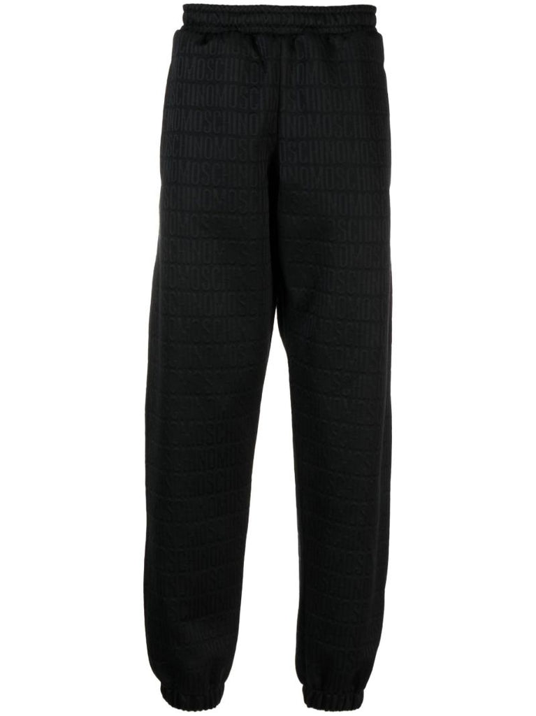 Black All-over Logo-print Track Pants