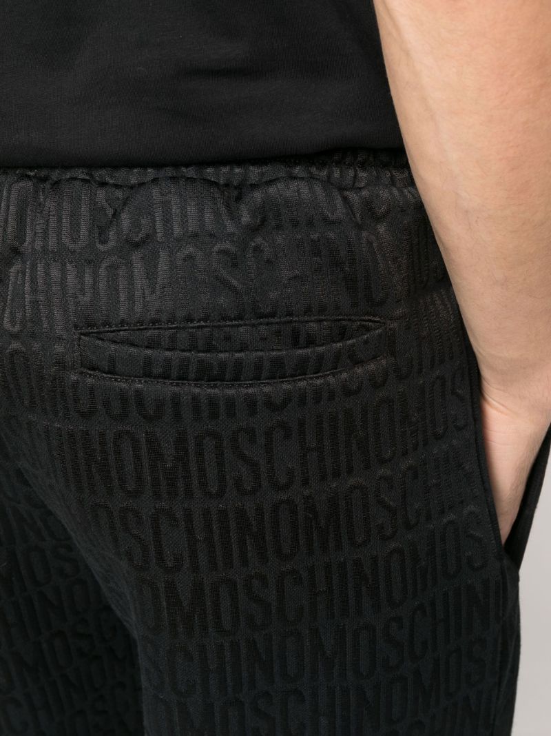 Black All-over Logo-print Track Pants