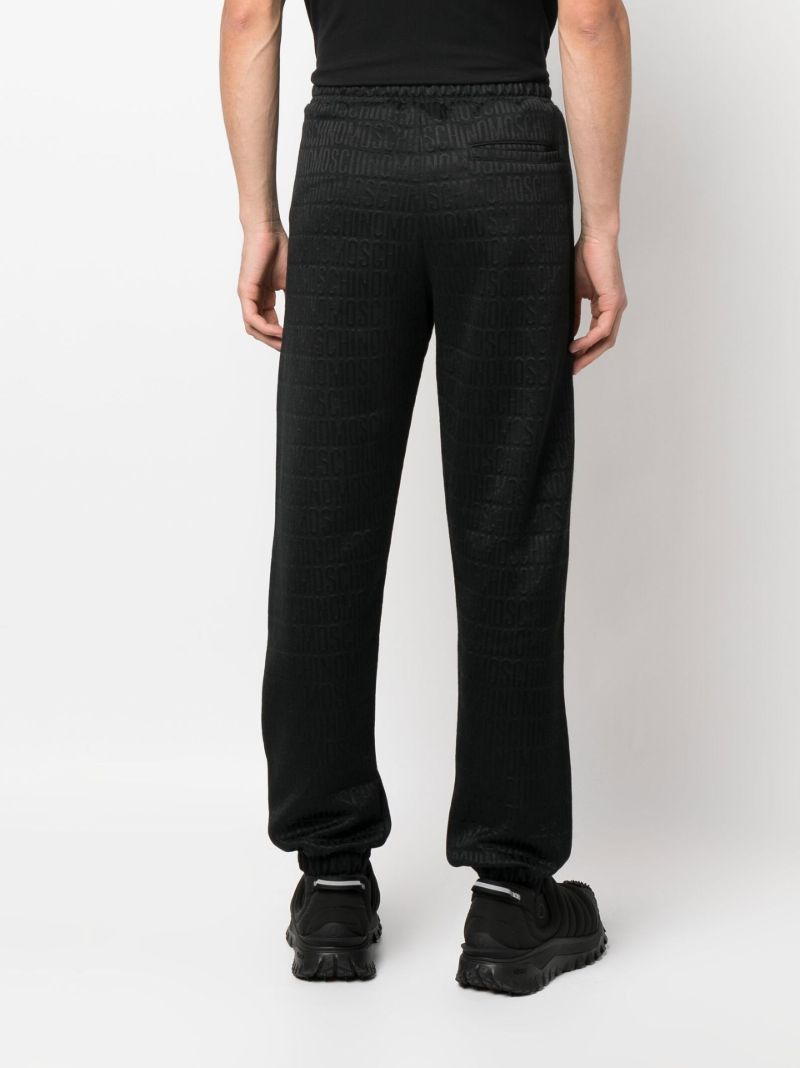 Black All-over Logo-print Track Pants
