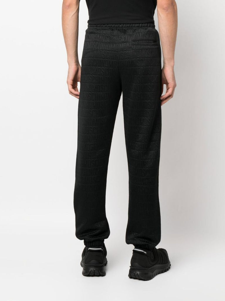 Black All-over Logo-print Track Pants